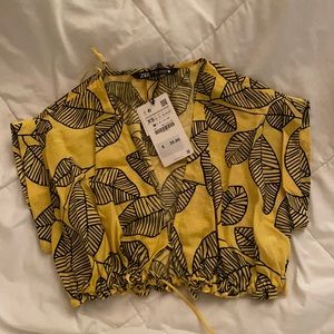 Zara leaf crop top